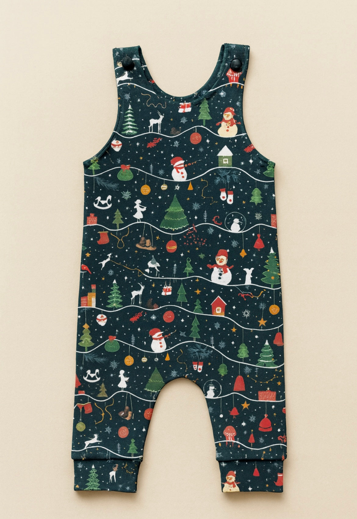Aspen Romper - Christmas Snowmen - 0-3m