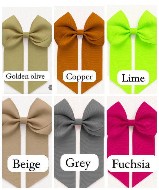 Personalised Hair Bow | Name Bow | 24 Colours | Grosgrain Clip Bow