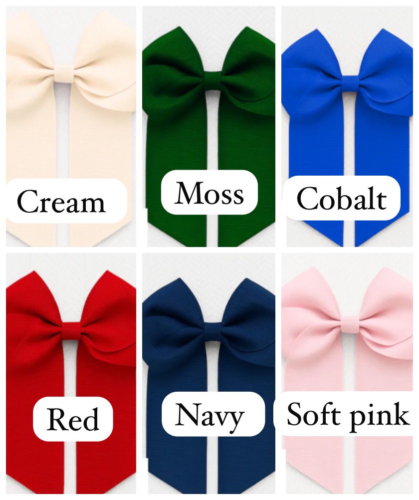 Personalised Hair Bow | Name Bow | 24 Colours | Grosgrain Clip Bow