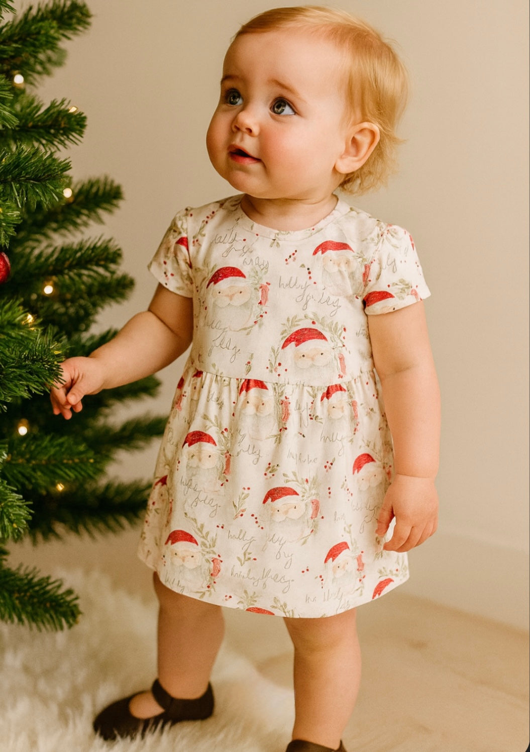 Short Sleeve Dress - Christmas