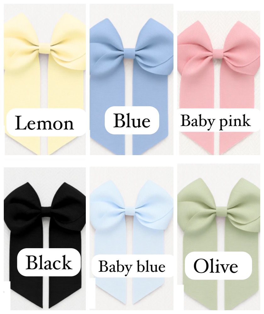 Personalised Hair Bow | Name Bow | 24 Colours | Grosgrain Clip Bow