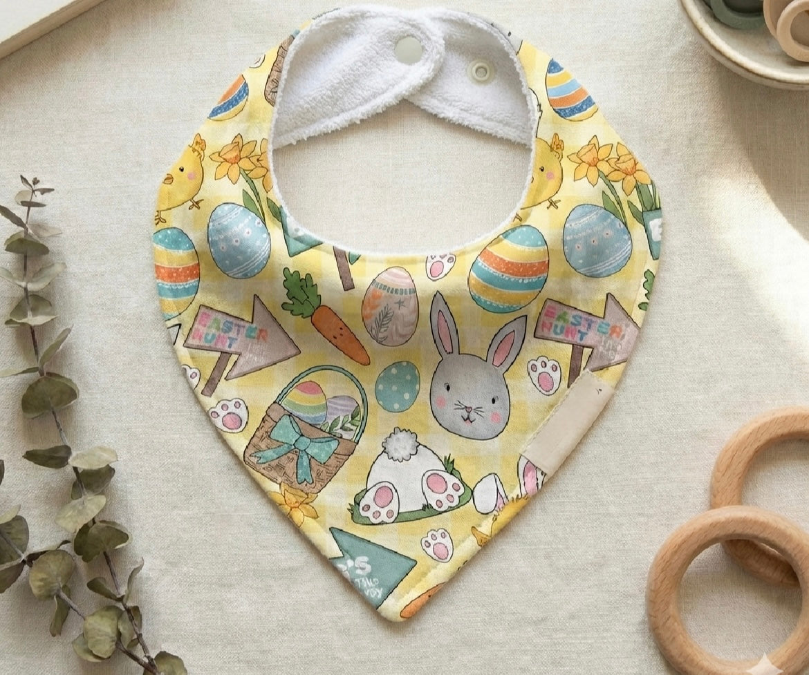 Bandanna bib - soft jersey with Terry towelling backing