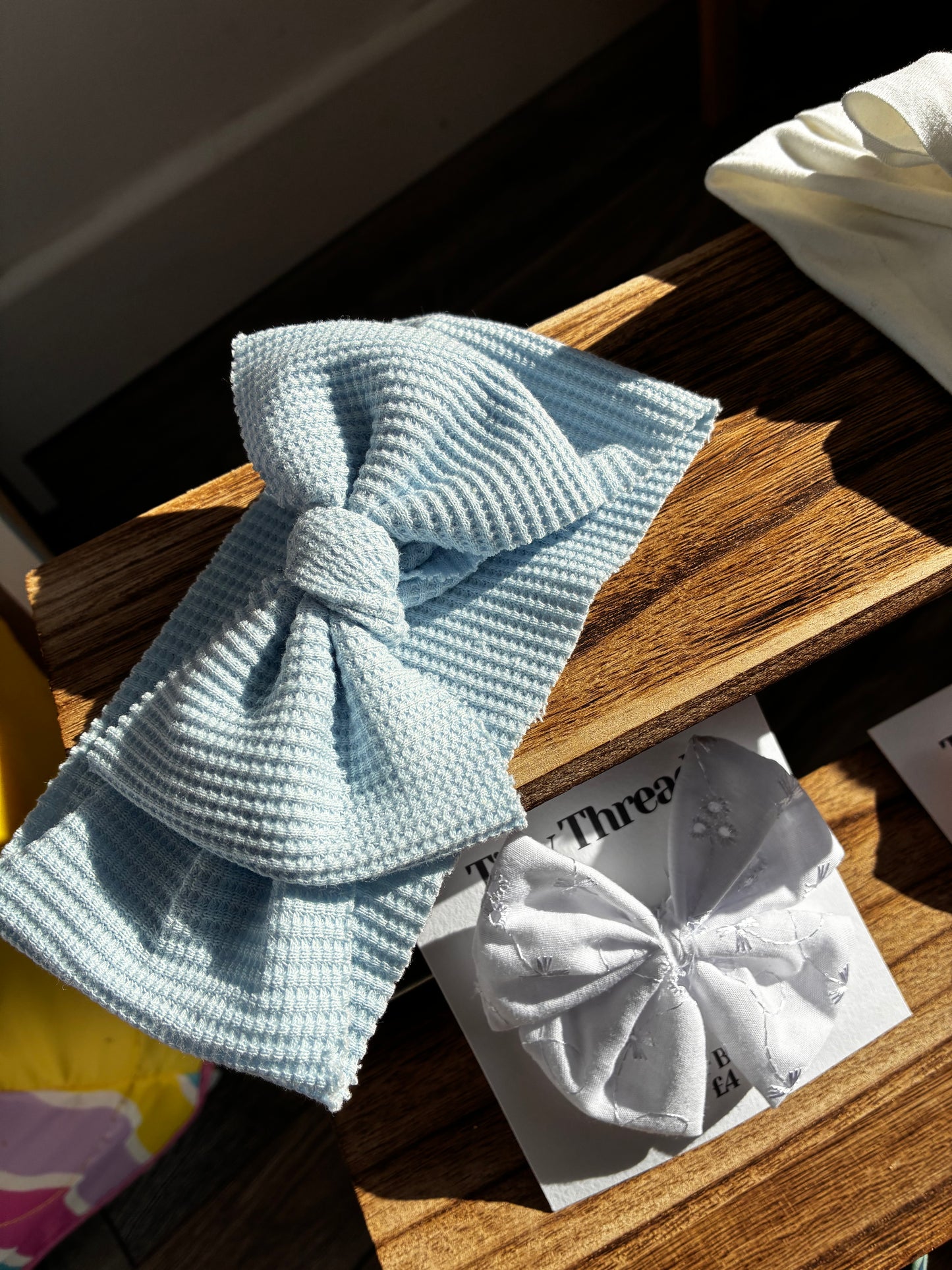 Newborn-6 months waffle knit headband - ready to post