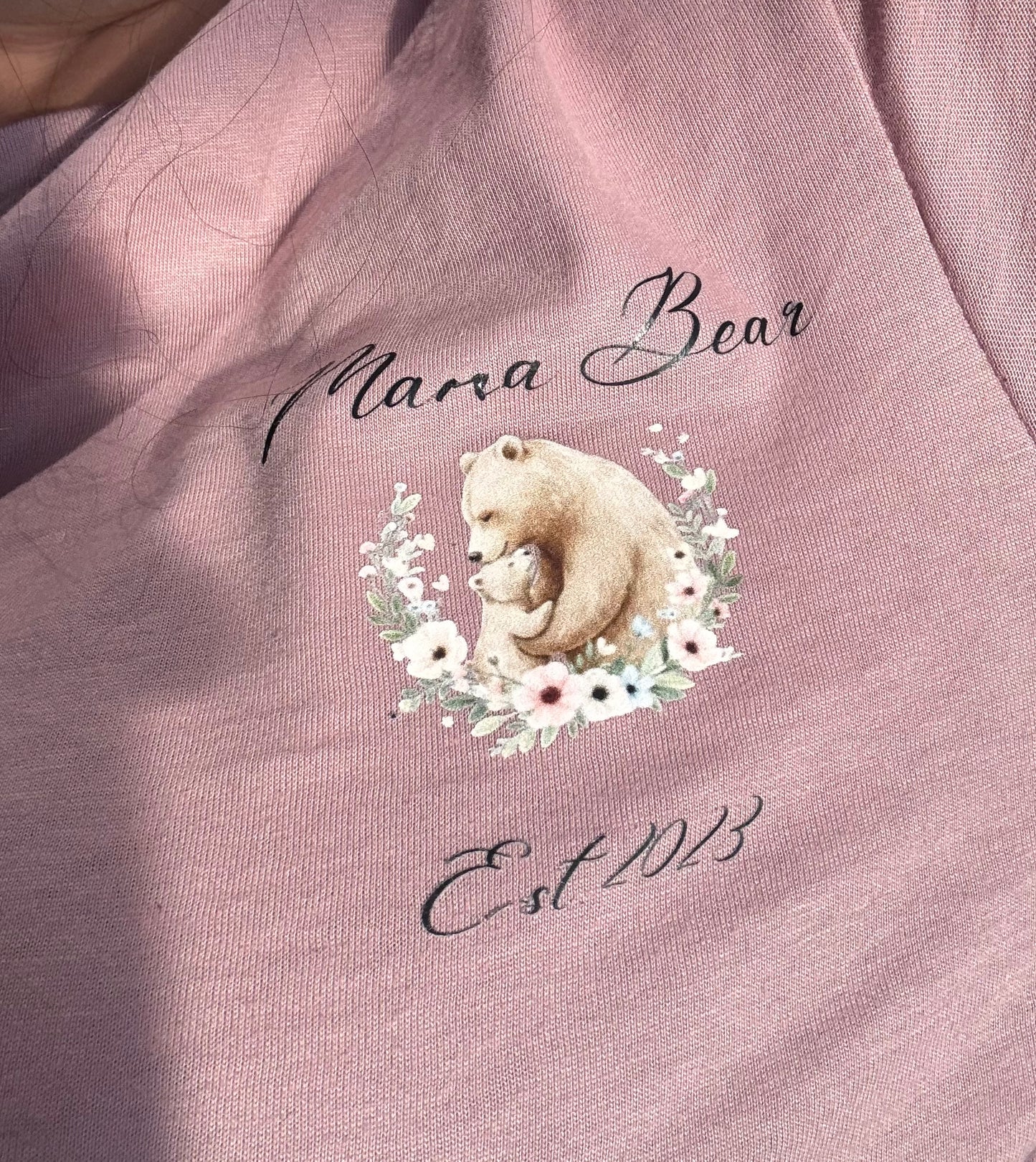 Handmade mum T-shirt - customised with baby birth year