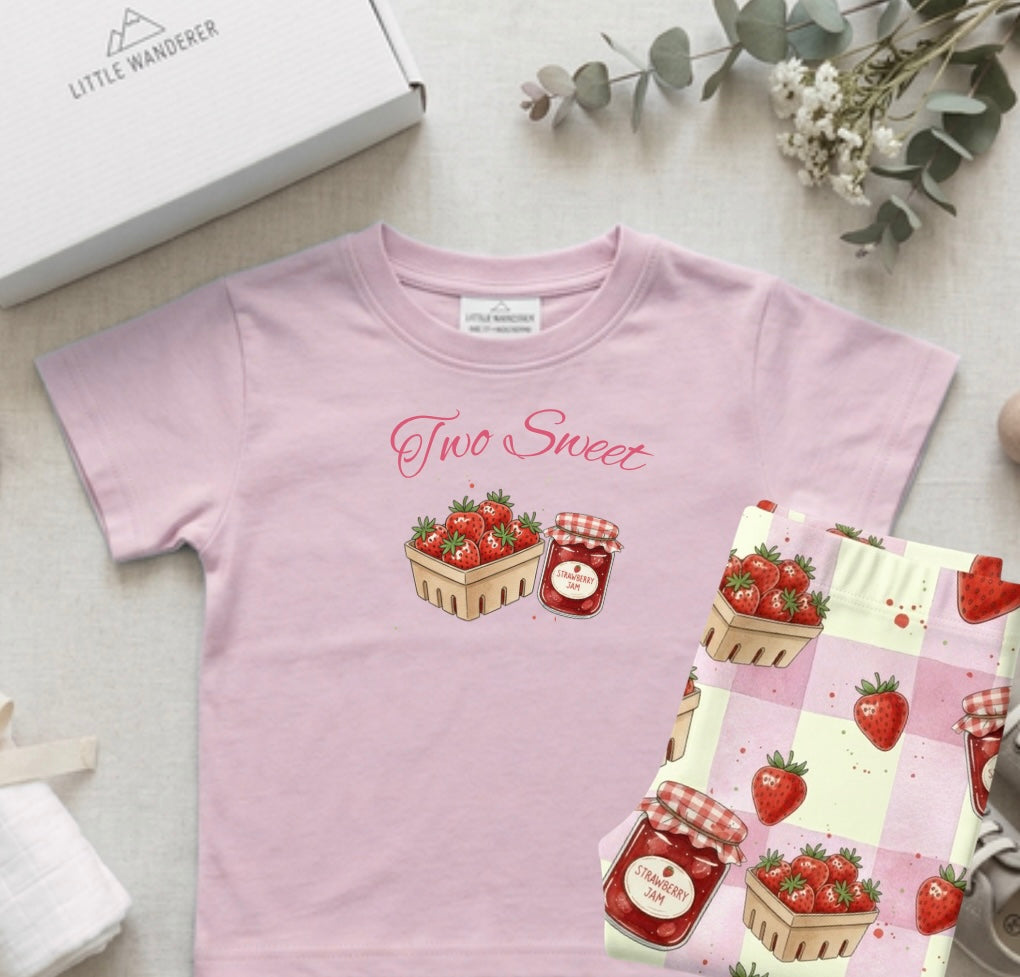 Personalised Kids Leggings & Tshirt Lounge Set | Custom Birthday Outfit | Handmade UK | 0-5Y