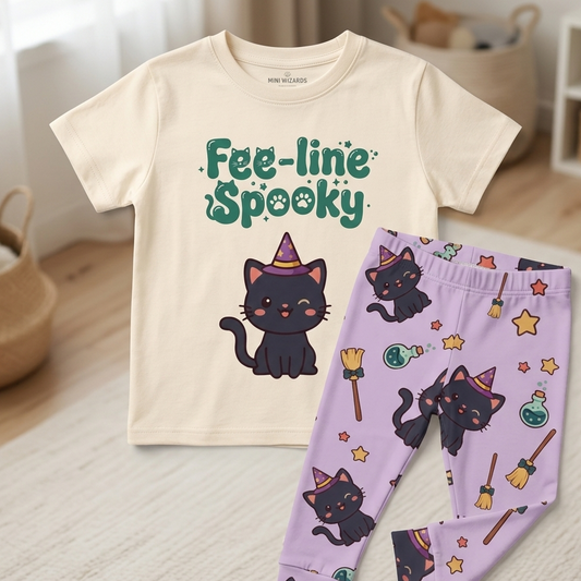 Halloween Lounge Set 0-10 years - Leggings & T-shirt - Matching Halloween Outfit