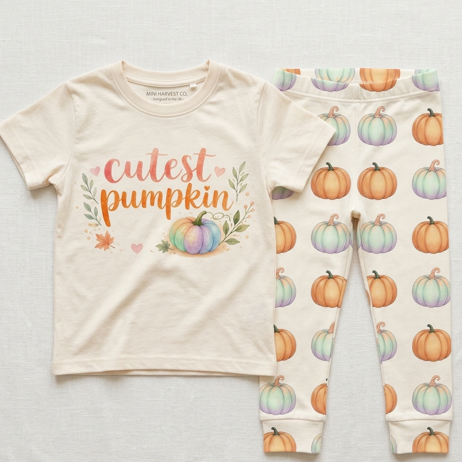 Halloween Lounge Set 0-10 years - Leggings & T-shirt - Matching Halloween Outfit