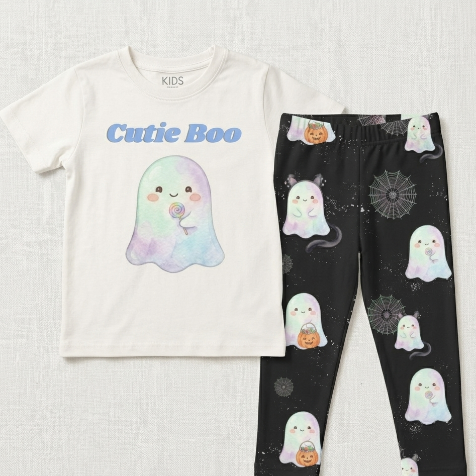 Halloween Lounge Set 0-10 years - Leggings & T-shirt - Matching Halloween Outfit